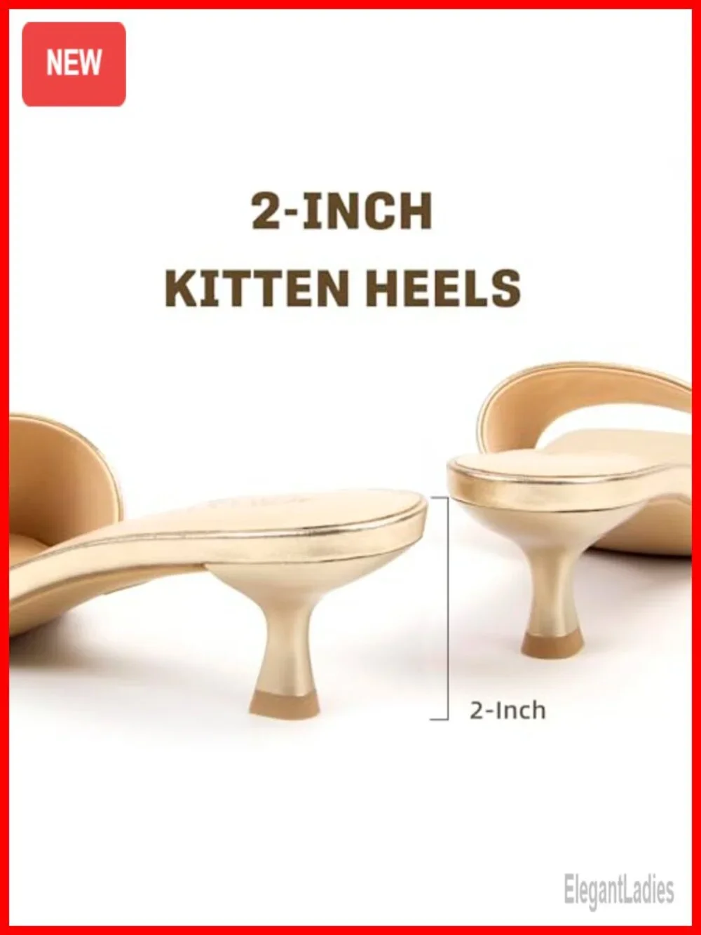 Women's Kitten Heel Sandals Square Open Toe One Band Slip-On Mules Faux Leather
